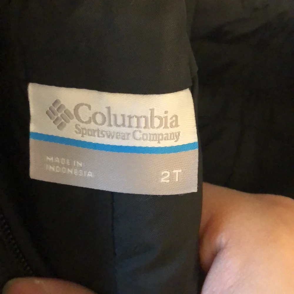 Columbia Omni Tech Snow Bib Pants Black Size 2T Adjustable Winter Ski Snow Pants